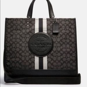 Dempsey Tote 40 In Signature Jacquard With Stripe And Coach Patch